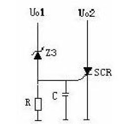 可控硅觸發(fā)保護(hù)直流電源電路圖